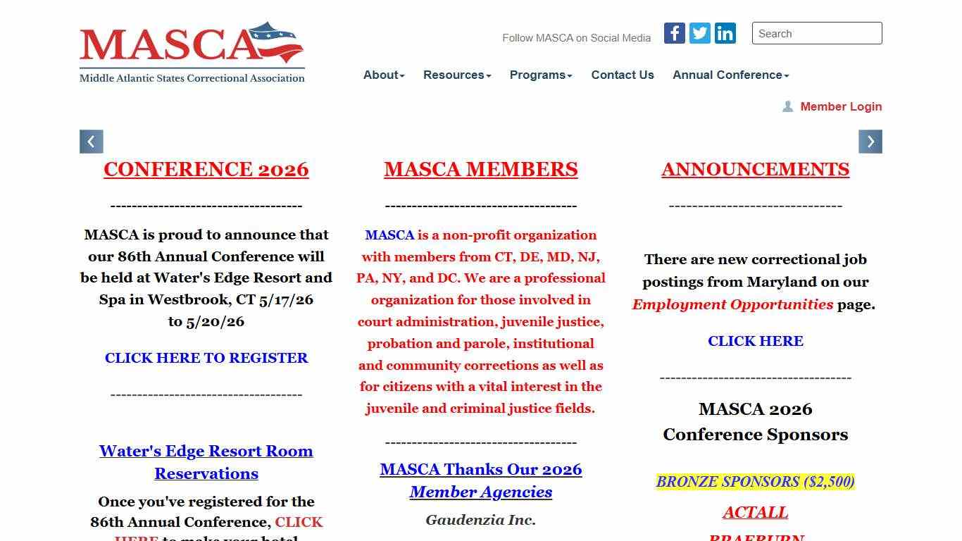 Home - Middle Atlantic States Correctional Association